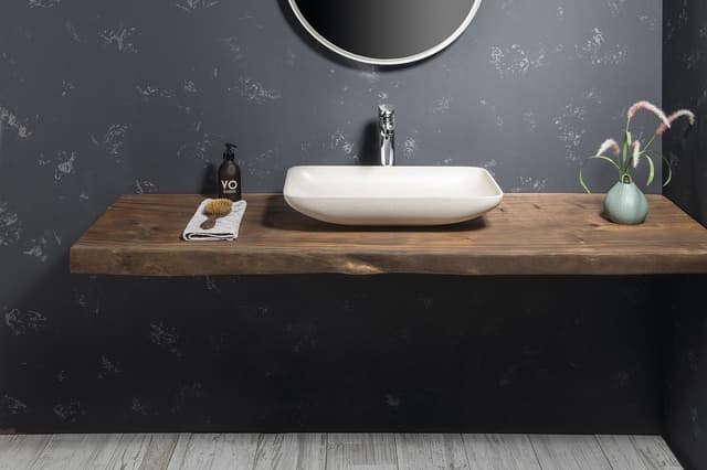 INFRANE umywalka betonowa z odpływem, 57x37cm, biały piaskowiec