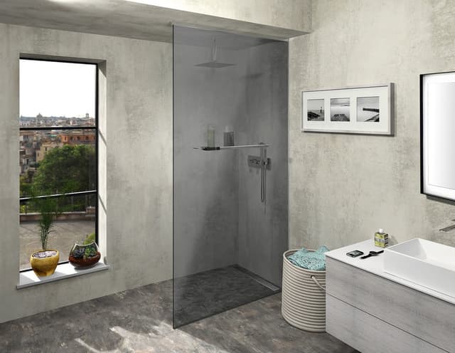 ARCHITEX Zestaw do montażu szkła, podłoga/ściana/sufit, maksymalna szerokość 1200mm, polerowane aluminium