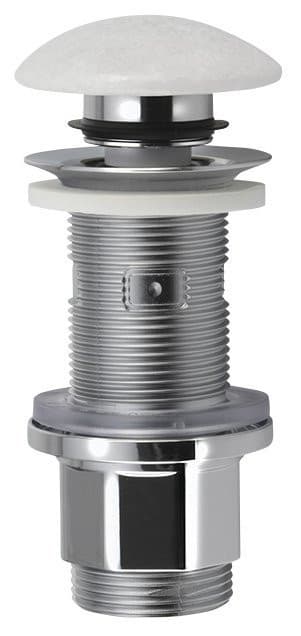 BLOK korek umywalkowy 5/4'', klik-klak, grzybek polerowany biały marmur