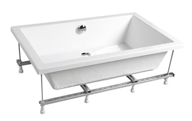 DEEP brodzik głęboki z konstrukcją, prostokąt 130x75x26cm, biały