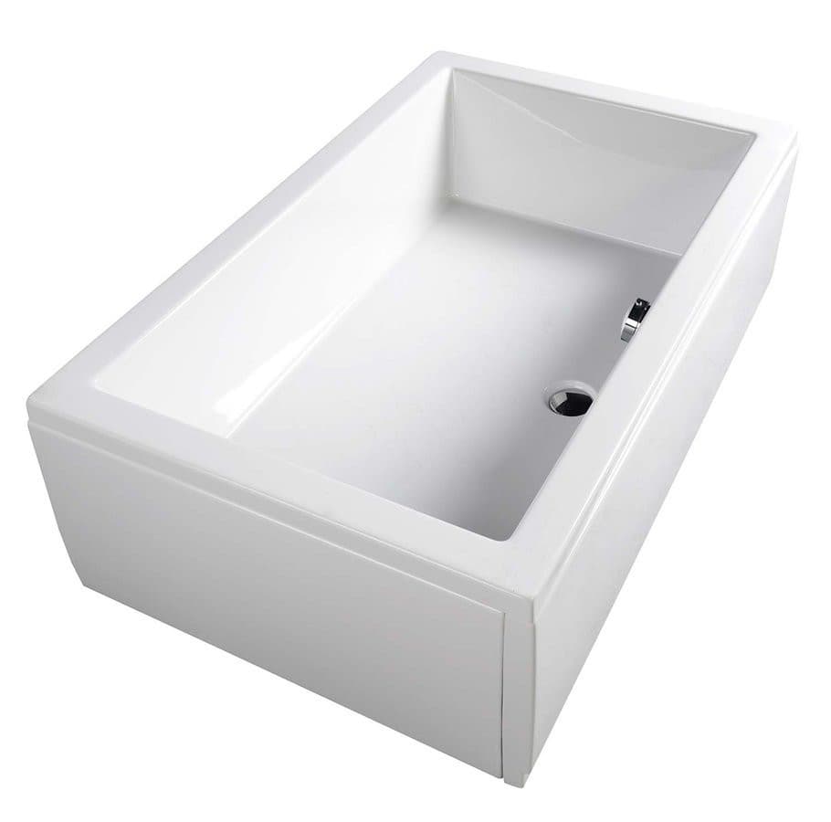 DEEP brodzik głęboki z konstrukcją, prostokąt 130x75x26cm, biały