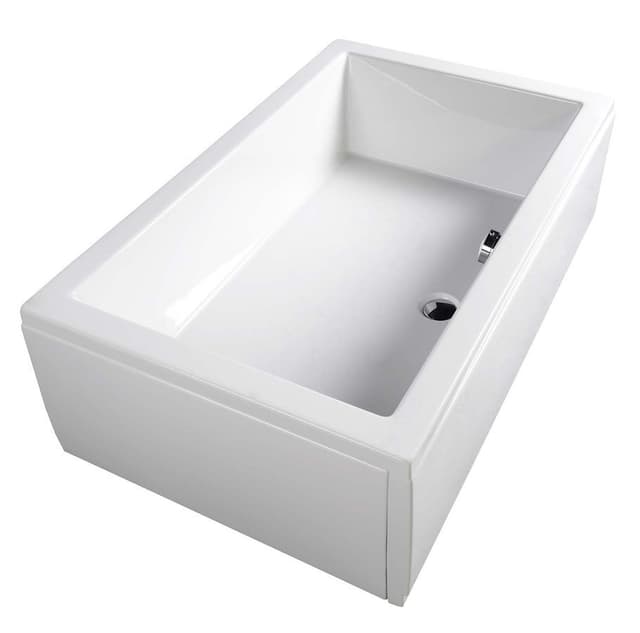 DEEP brodzik głęboki z konstrukcją, prostokąt 130x75x26cm, biały