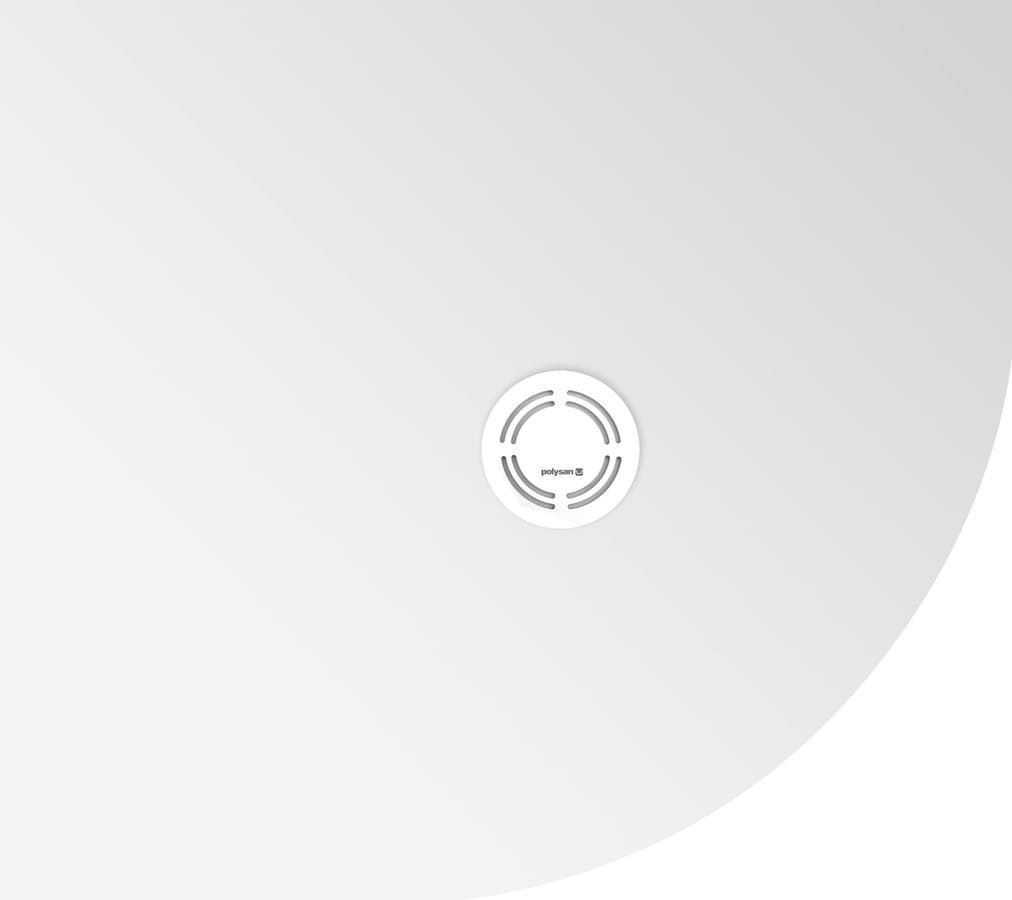 FLEXIA brodzik kompozytowy półokrągły, z możliwością docinania, 90x80cm, R550, lewa