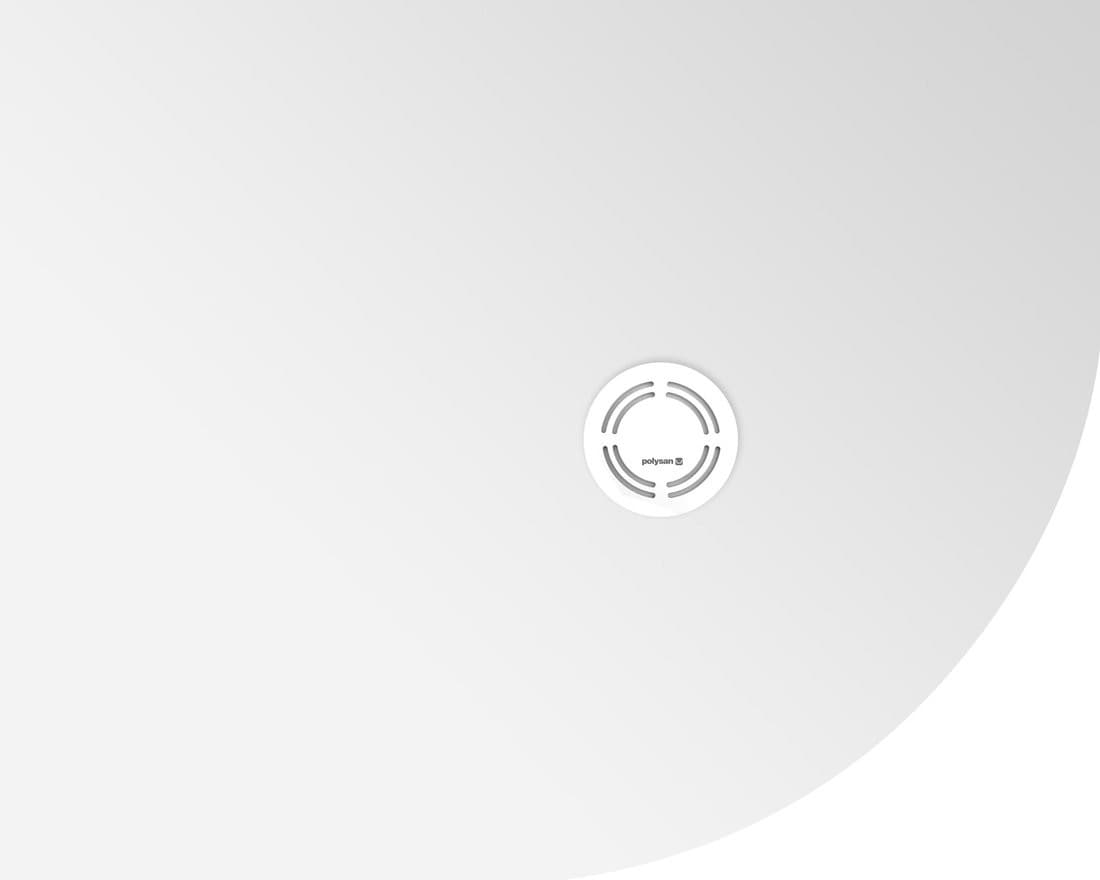 FLEXIA brodzik kompozytowy półokrągły, z możliwością docinania, 100x80cm, R550, lewa