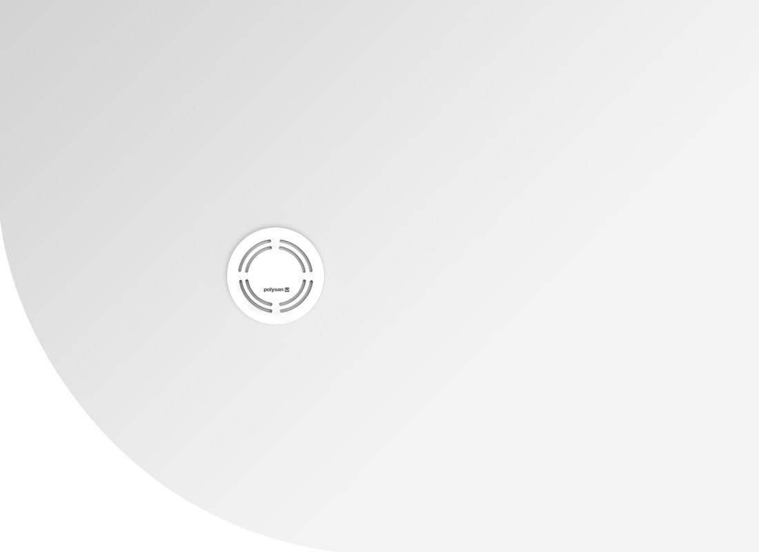 FLEXIA brodzik kompozytowy półokrągły, z możliwością docinania, 110x80cm, R550, prawa