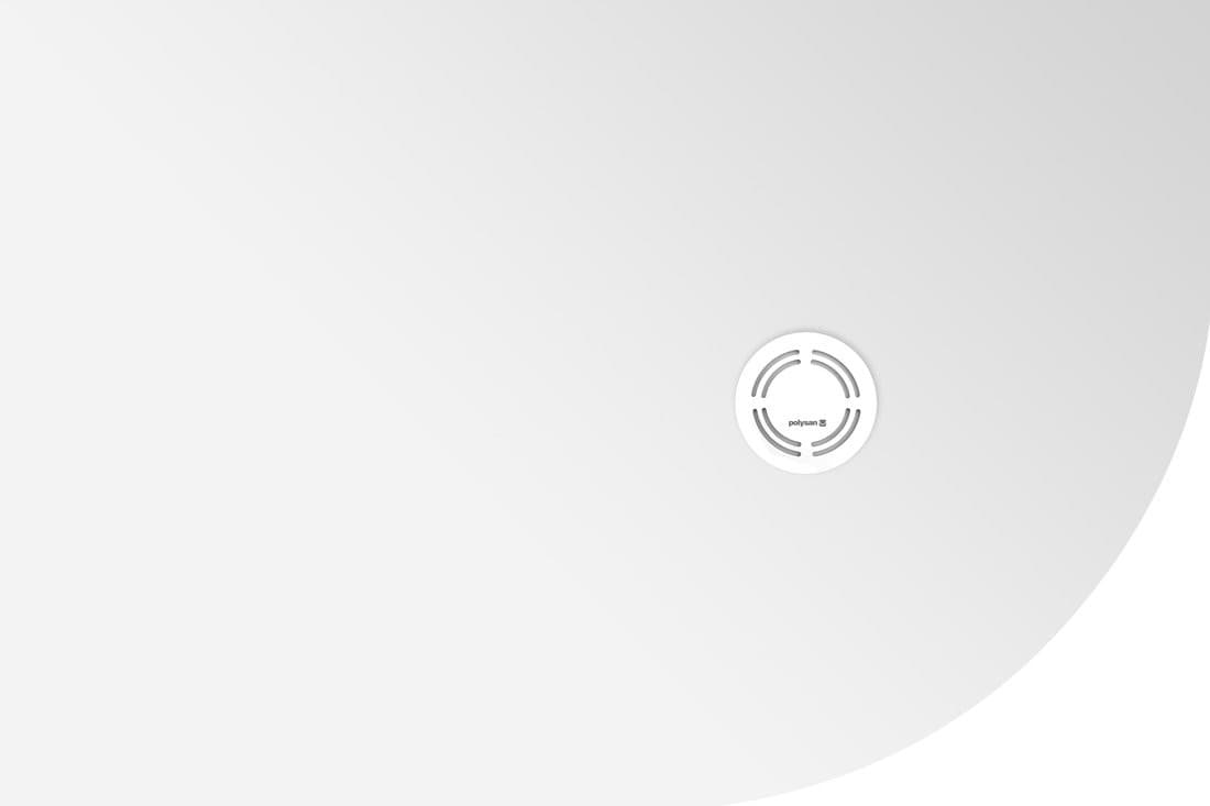 FLEXIA brodzik kompozytowy półokrągły, z możliwością docinania, 120x80cm, R550, lewa