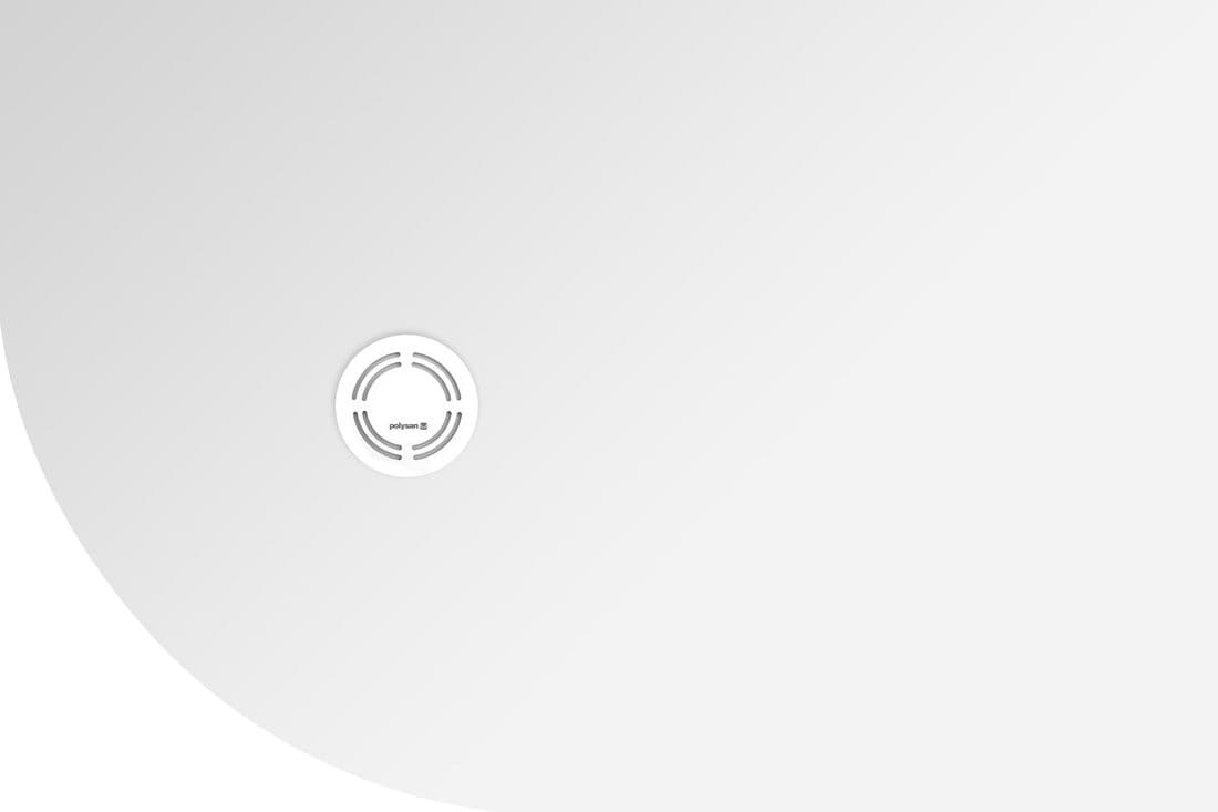 FLEXIA brodzik kompozytowy półokrągły, z możliwością docinania, 120x80cm, R550, prawa