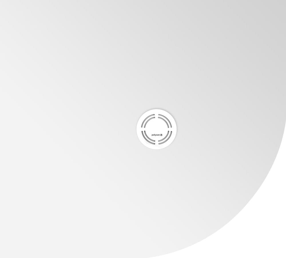 FLEXIA brodzik kompozytowy półokrągły, z możliwością docinania, 100x90cm, R550, lewa