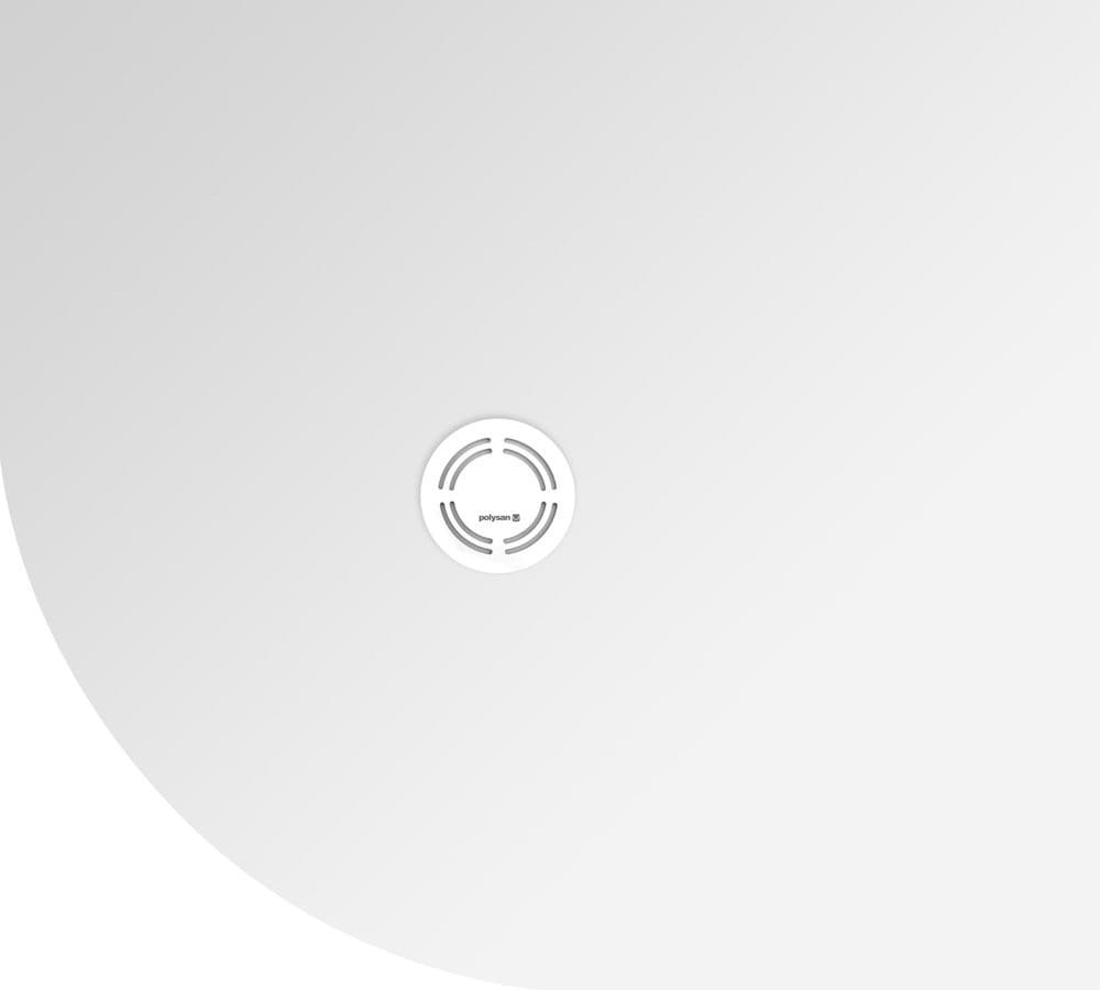 FLEXIA brodzik kompozytowy półokrągły, z możliwością docinania, 100x90cm, R550, prawa