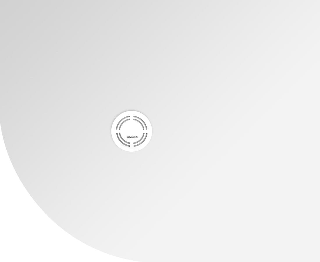 FLEXIA brodzik kompozytowy półokrągły, z możliwością docinania, 110x90cm, R550, prawa