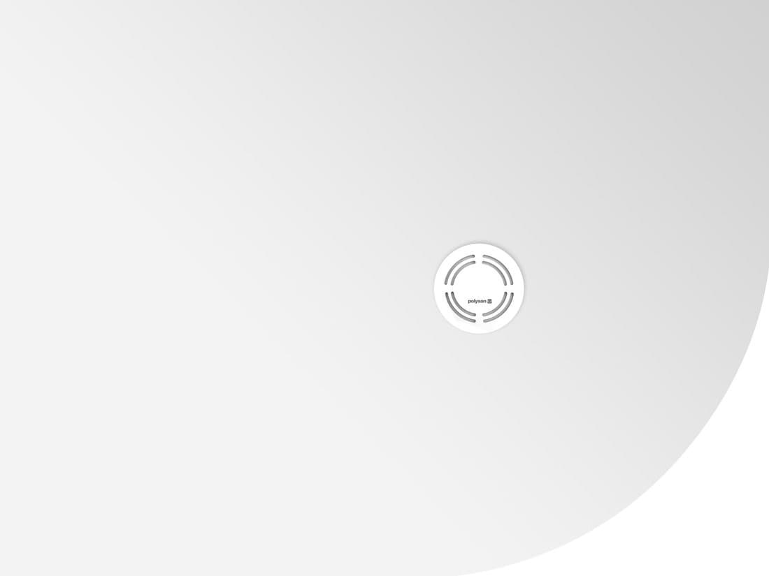 FLEXIA brodzik kompozytowy półokrągły, z możliwością docinania, 120x90cm, R550, lewa