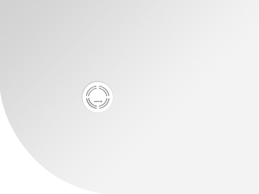 FLEXIA brodzik kompozytowy półokrągły, z możliwością docinania, 120x90cm, R550, prawa