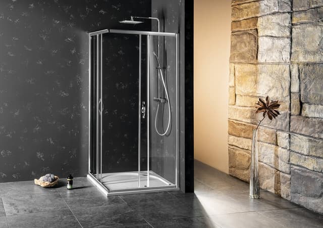 SIGMA SIMPLY kabina prysznicowa 800x800 mm, wejście z rogu, szkło Brick