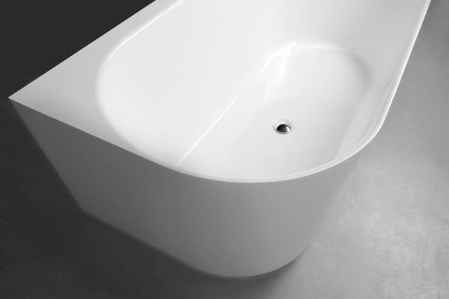 SUSSI R wanna narożna wolnostojąca, kompozyt 160x70x49,5cm, biały