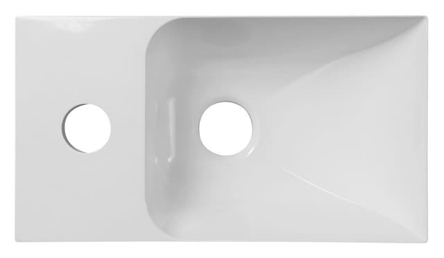 PICCOLINO umywalka kompozytowa, 30,8x17cm, bateria w lewo, biały