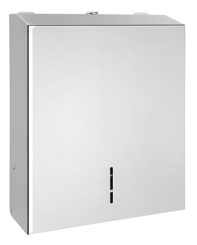 Podajnik ręczników papierowych 285x370x105mm, stal nierdzewna polerowana