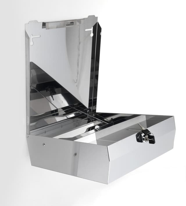 Podajnik ręczników papierowych 285x370x105mm, stal nierdzewna polerowana