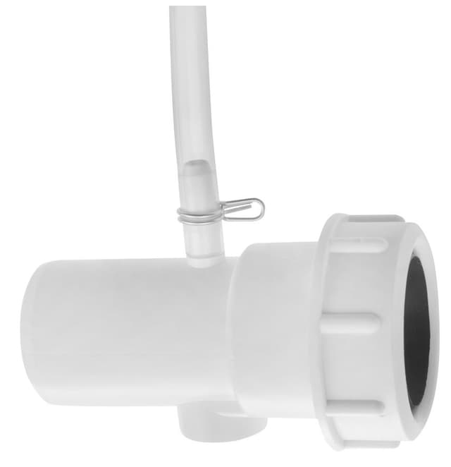 FOLLOW ME Gniazdo prysznicowe z odpływem do krawędzi wanny wraz z wężem i odpływem, okrągła, chrom