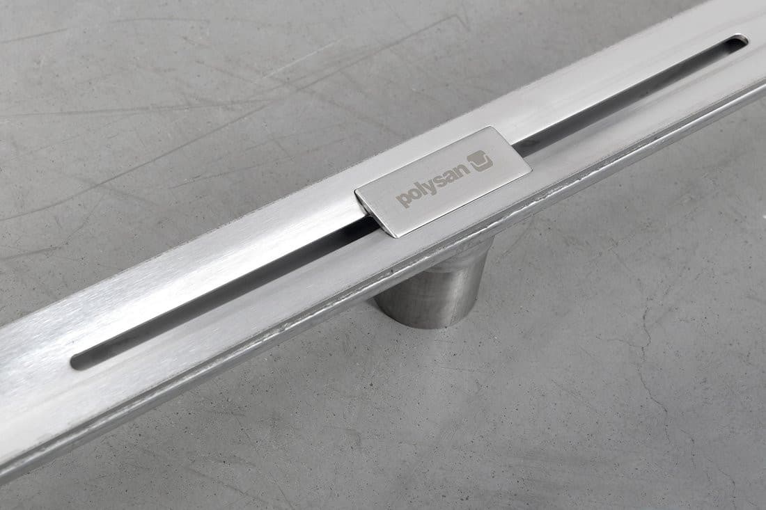 SLIM RIVER odpływ liniowy ze stali nierdzewnej z rusztem, L.400-1000, DN50