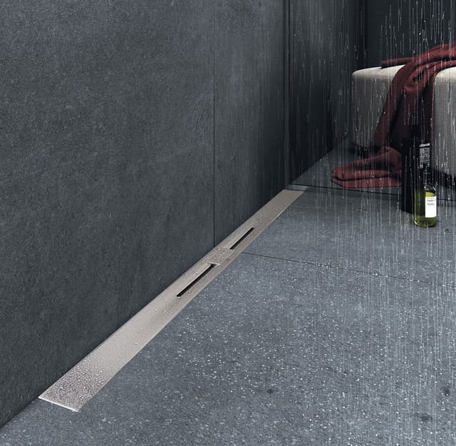 SLIM RIVER odpływ liniowy ze stali nierdzewnej z rusztem, L.400-1000, DN50