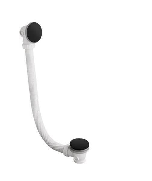 Zestaw odpływowy bez napełniania, klik-klak, długość 900mm, korek 72mm, czarny mat