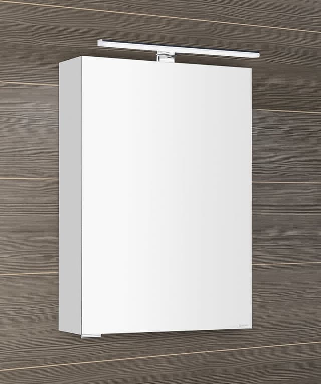 MIRRÓ szafka z lustrem, oświetlenie LED, 50x70x16cm, lewa/prawa, biała