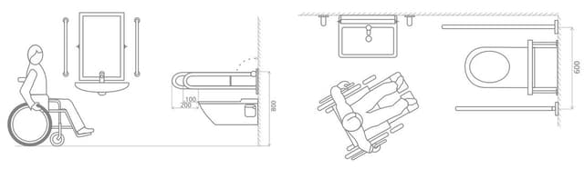 HANDICAP poręcz wspierająca typ-U 813mm, stal nierdzewna polerowana