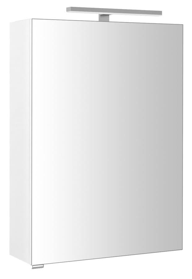 RIWA szafka z lustrem, oświetlenie LED, 50x70x17cm, biały połysk