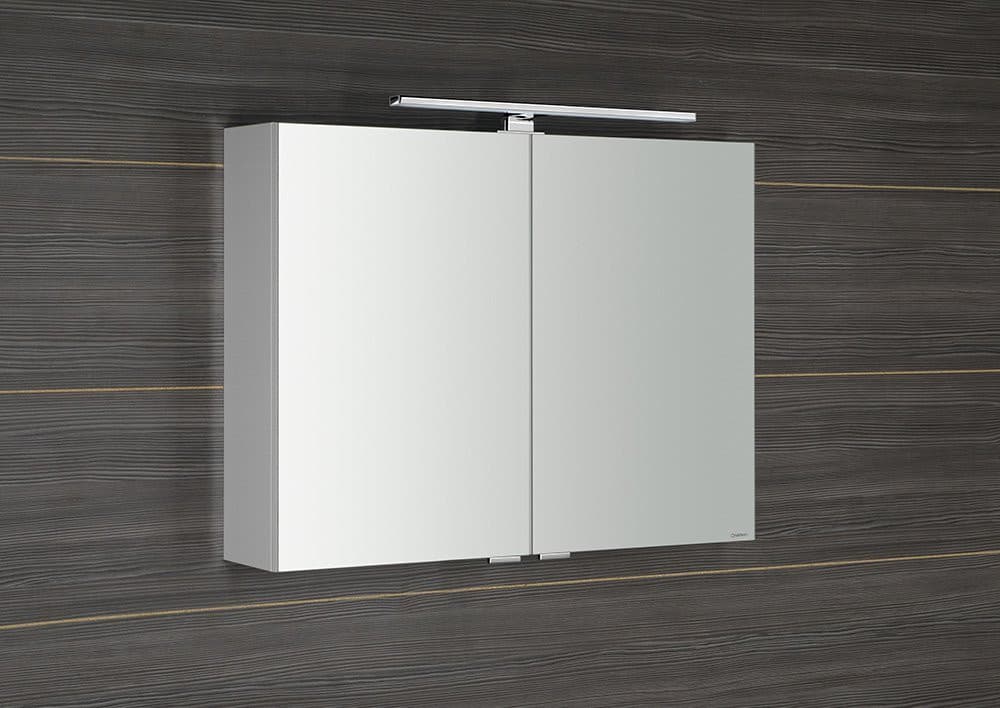 RIWA LED szafka z lustrem, oświetlenie LED, 81x70x17cm, biały połysk