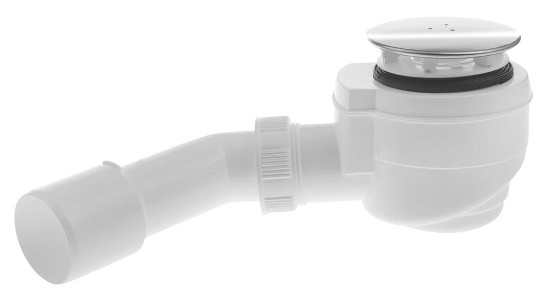 Syfon do brodzików, średnica 50mm, DN40/50, korek stal nierdzewna polerowana