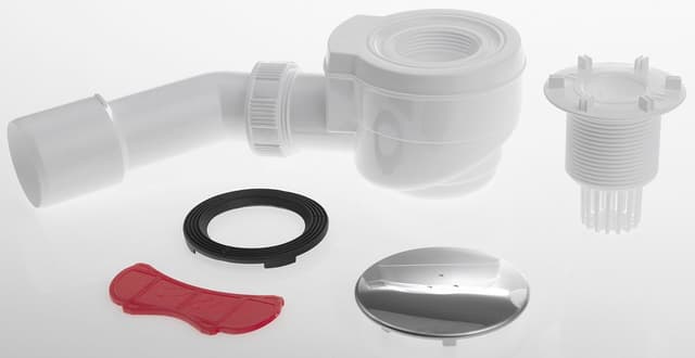 Syfon do brodzików, średnica 50mm, DN40/50, korek stal nierdzewna polerowana