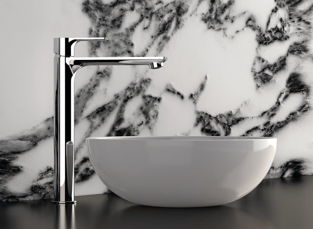 PAX bateria umywalkowa wysoka z przedłużoną wylewką, biały mat