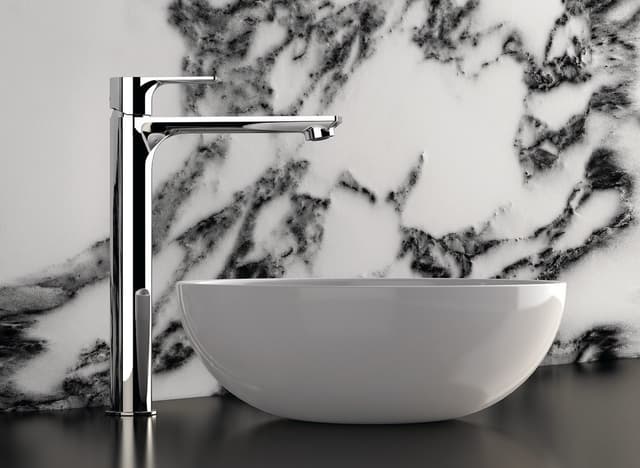 PAX bateria umywalkowa wysoka z przedłużoną wylewką, biały mat