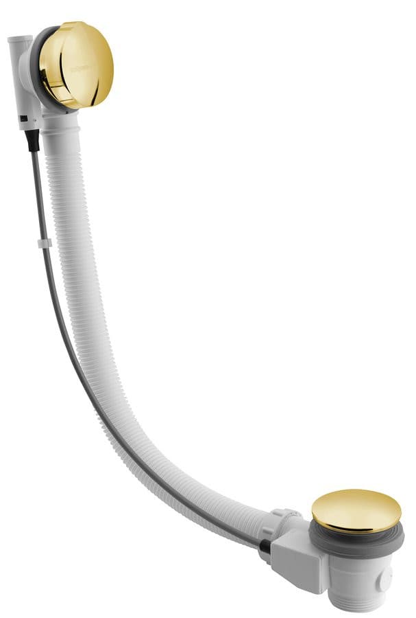 Zestaw odpływowy z korkiem automatycznym, długość 975mm, korek 72mm, złoto