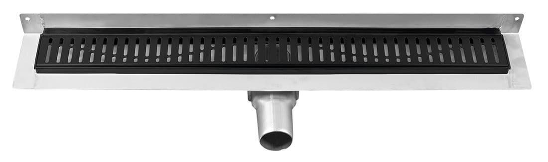 MANUS ONDA odpływ liniowy ze stali nierdzewnej z rusztem, naścienne, L-950, DN50, czarny mat