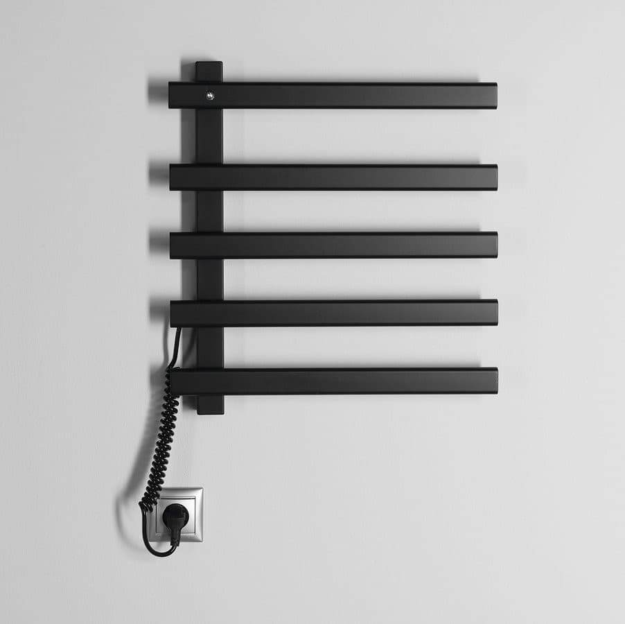 ELCOR elektryczna suszarka na ręczniki 480x520x50 mm, 63 W, czarny mat