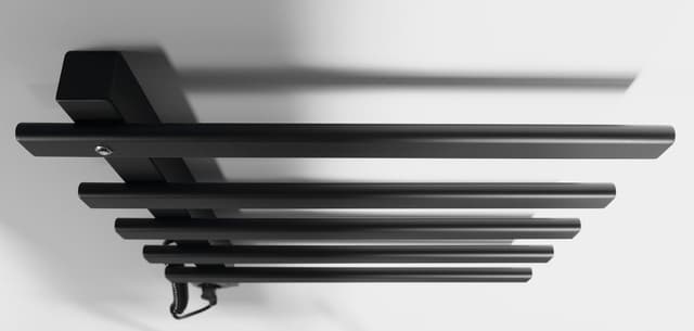 ELCOR elektryczna suszarka na ręczniki 480x520x50 mm, 63 W, czarny mat