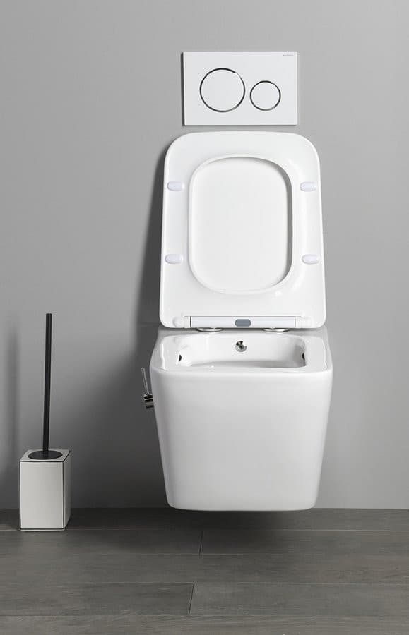 PORTO CLEANWASH WC wiszące Rimless, z prysznicem bidetowym i baterią, 36x52cm, biały
