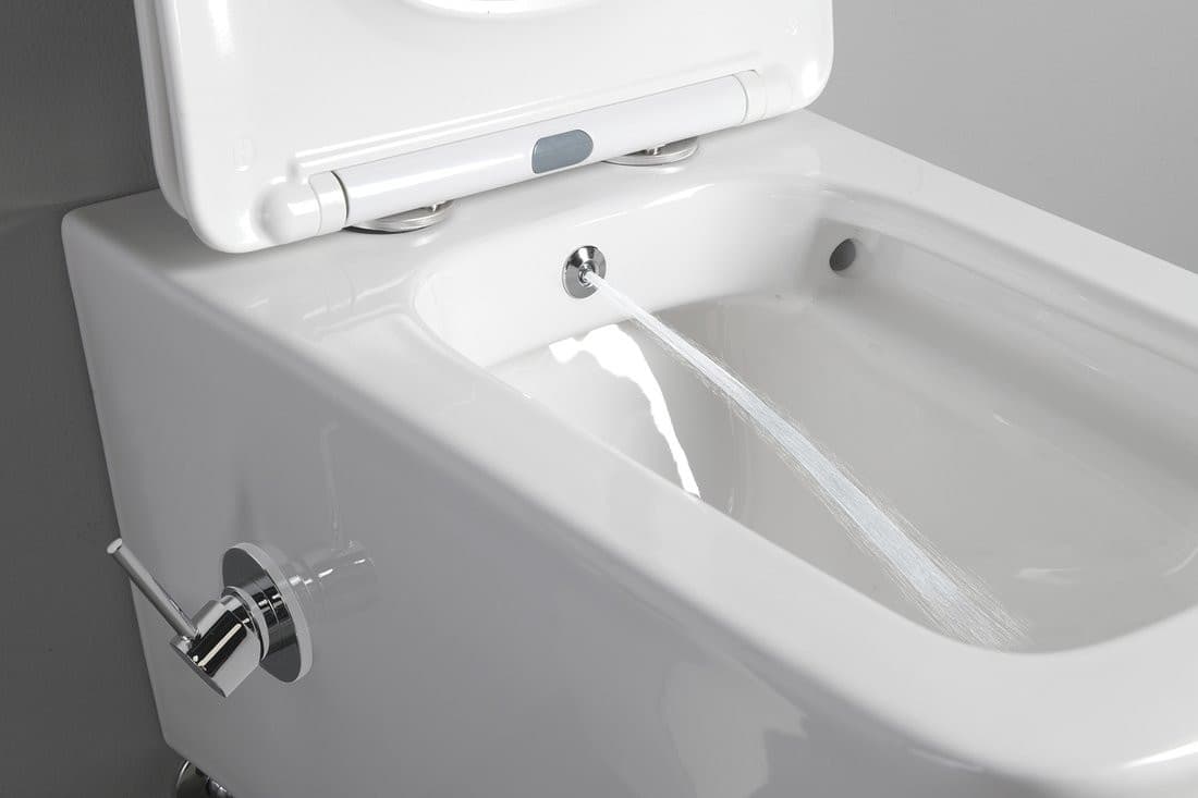 PORTO CLEANWASH WC wiszące Rimless, z prysznicem bidetowym i baterią, 36x52cm, biały