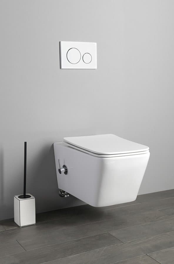 PORTO CLEANWASH WC wiszące Rimless, z prysznicem bidetowym i baterią, 36x52cm, biały