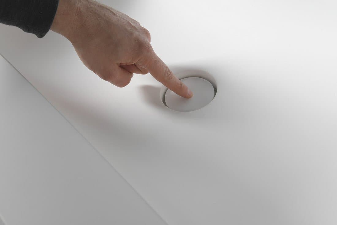 EMICO umywalka podwójna lewa, 220x50 cm, wersja L, Rockstone biały mat