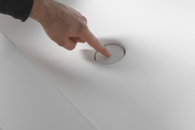 ARUBA umywalka podwójna prawa, 220x51,5 cm, Rockstone biały mat