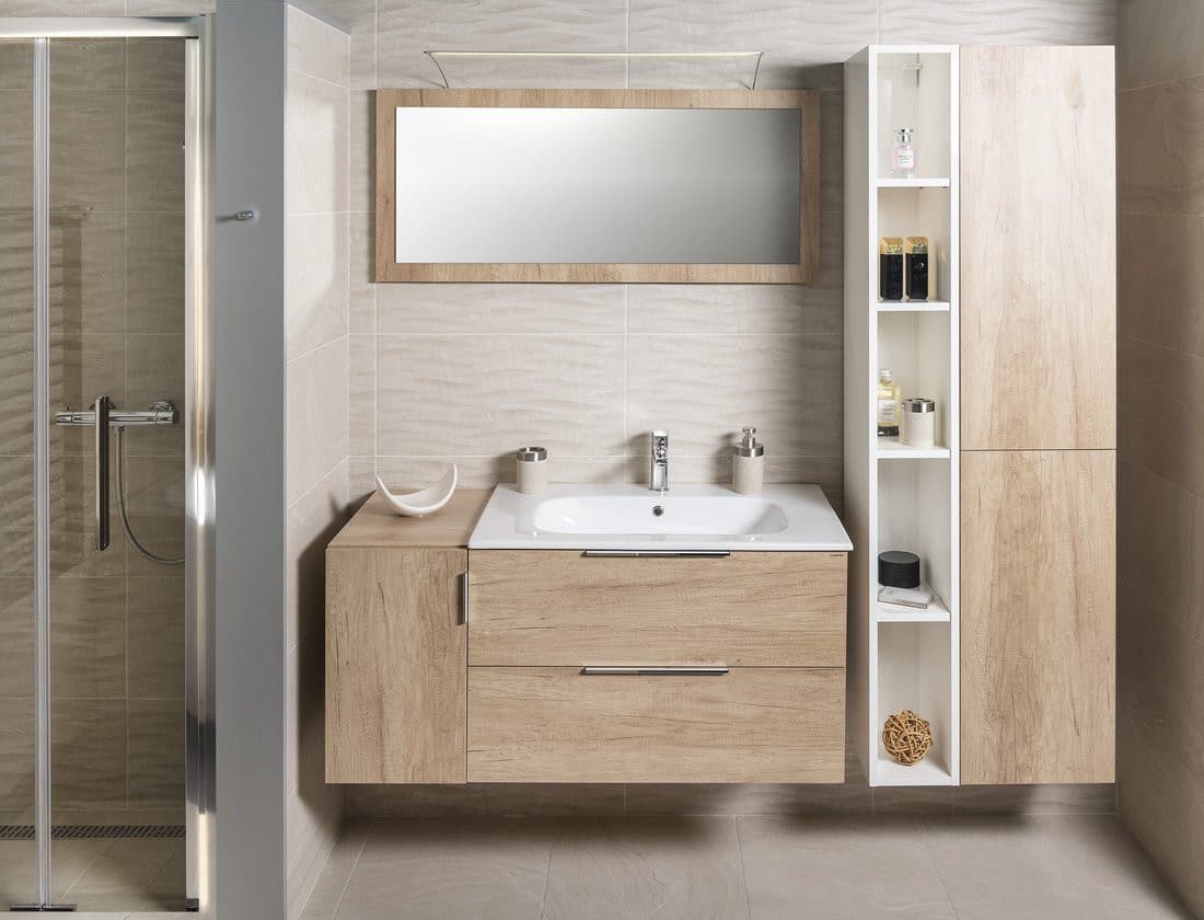 ESPACE słupek wysoki, otwarty z półkami, 20x172x32cm, wiąz Bardini