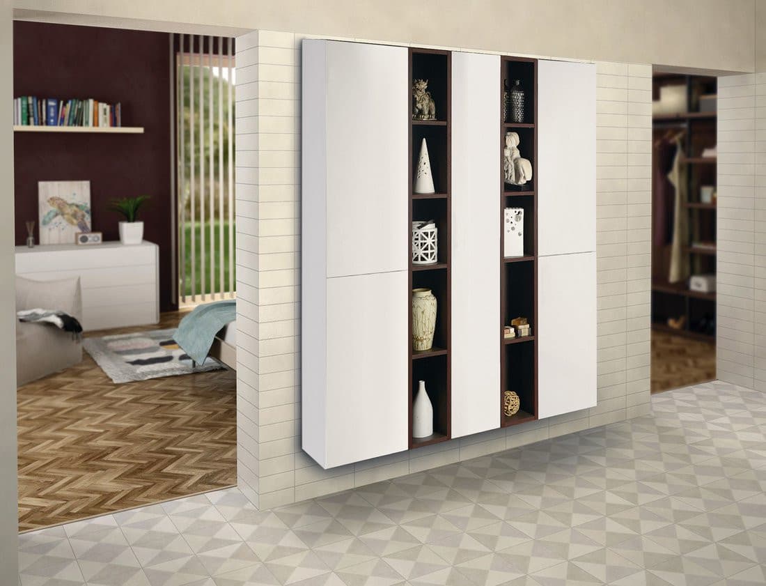 ESPACE słupek wysoki, otwarty z półkami, 20x172x32cm, wiąz Bardini