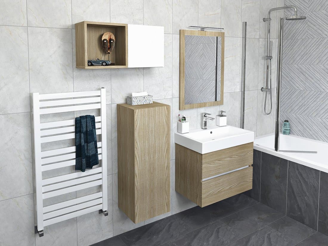 ESPACE szafka 35x94x22cm, 1 drzwiczki, lewa/prawa, biały połysk