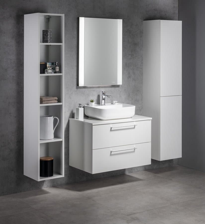 ESPACE słupek wysoki, 35x172x32cm, 2 drzwiczki, lewy/prawy, biała połysk