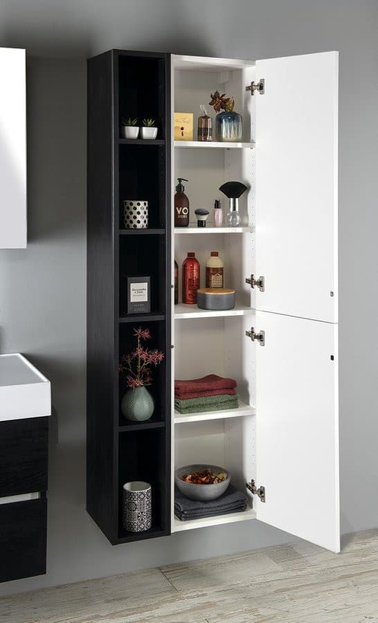 ESPACE słupek wysoki, 35x172x32cm, 2 drzwiczki, lewy/prawy, biała połysk