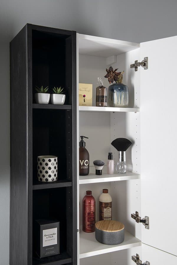 ESPACE słupek wysoki, 35x172x32cm, 2 drzwiczki, lewy/prawy, biała połysk