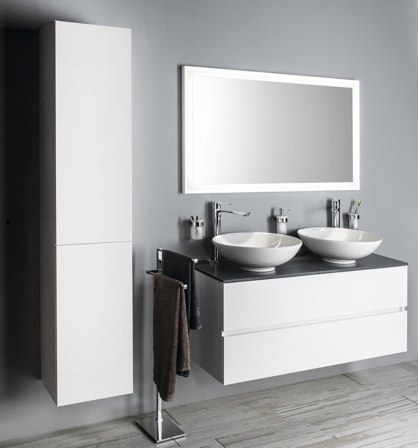 ESPACE słupek wysoki, 35x172x32cm, 2 drzwiczki, lewy/prawy, biała połysk