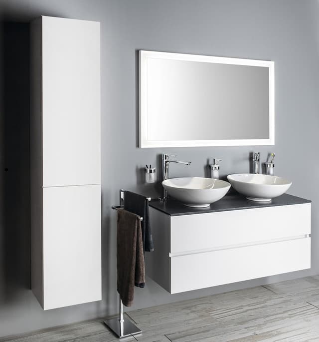 ESPACE słupek wysoki, 35x172x32cm, 2 drzwiczki, lewy/prawy, biała połysk